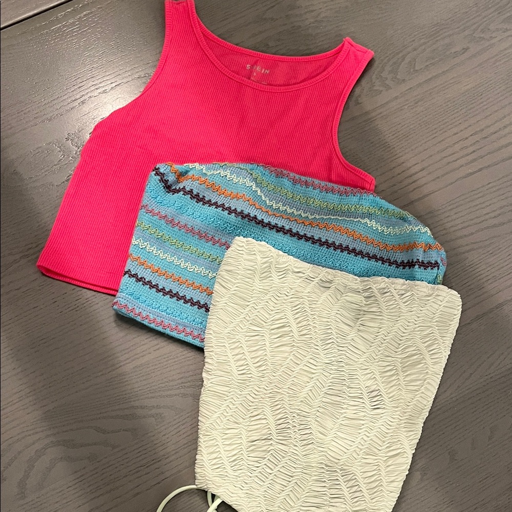 Set of 3 Shein Crop Tops